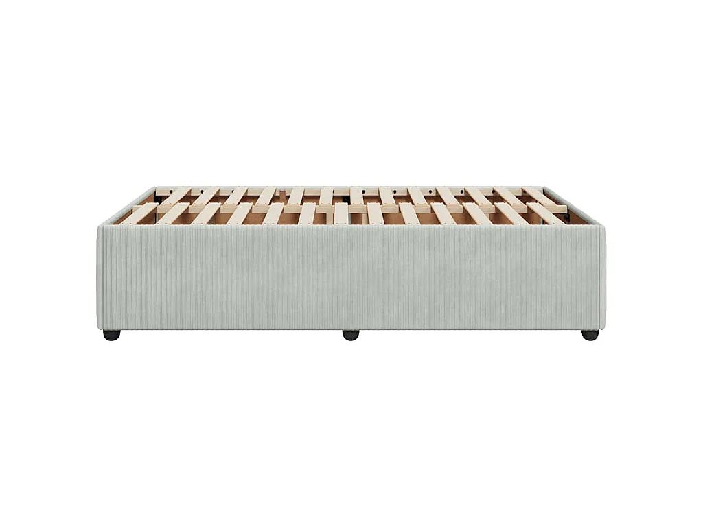 Bettgestell ohne Matratze Hellgrau 120x190 cm Samt