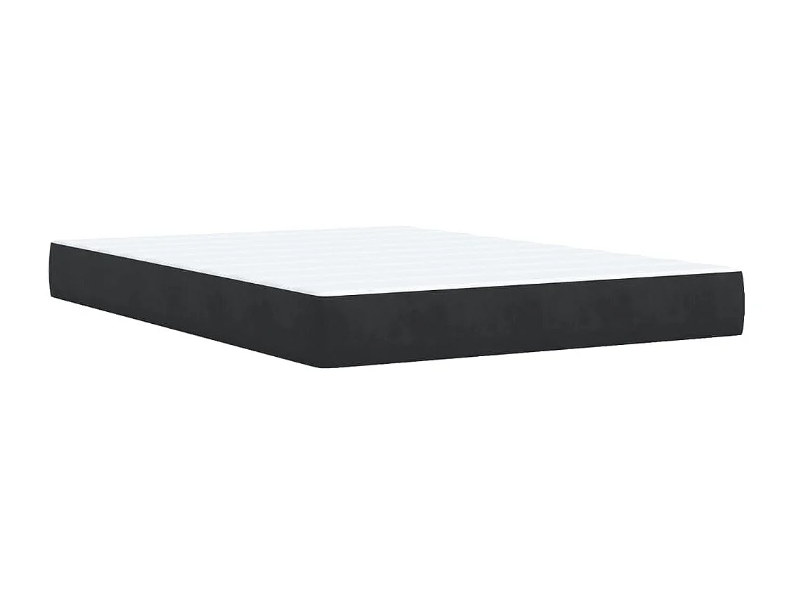 Boxspringbett mit Matratze Schwarz 140x190 cm Kunstleder