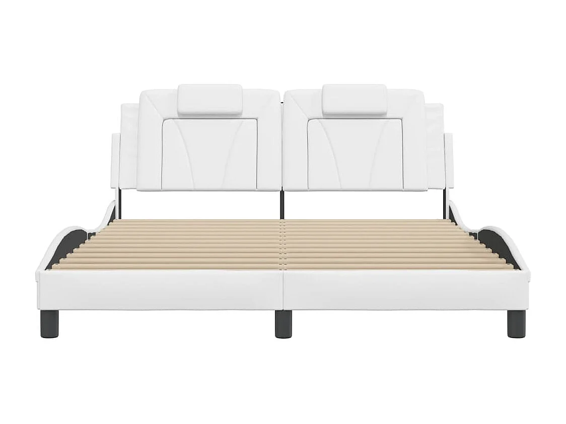 Cadre de lit Viana avec LED sans matelas blanc 160x200 cm
