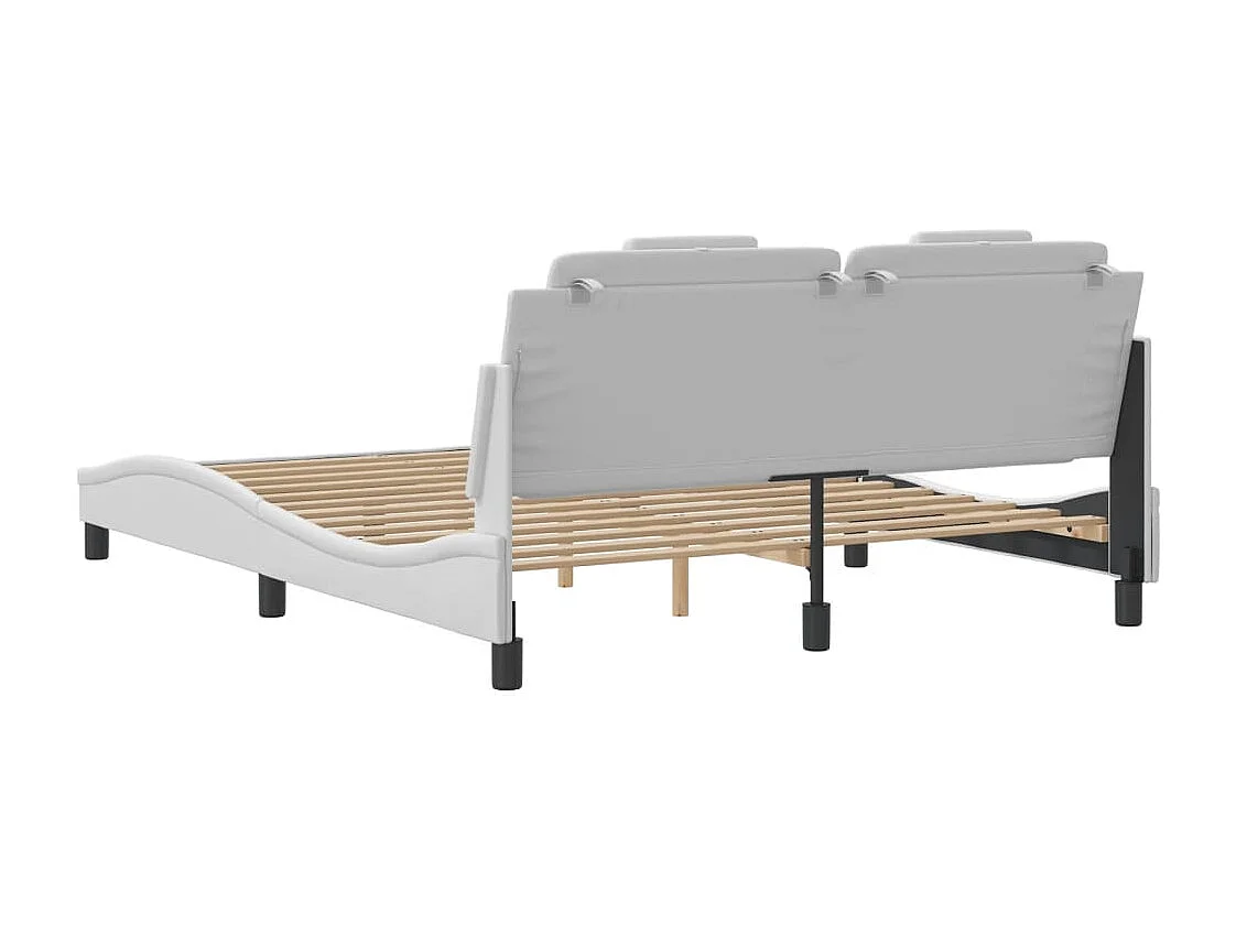 Cadre de lit Viana avec LED sans matelas blanc 160x200 cm