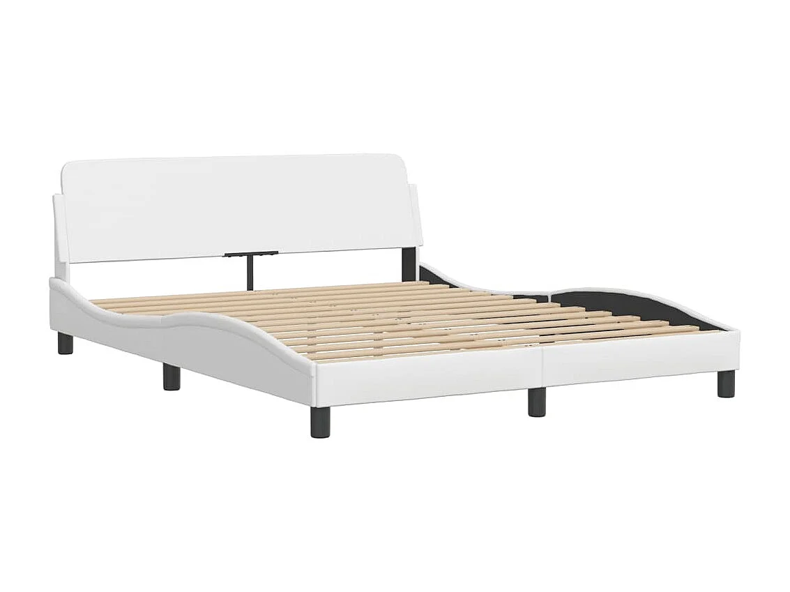 Bedframe "Viana" met LED zonder matras wit 160x200 cm