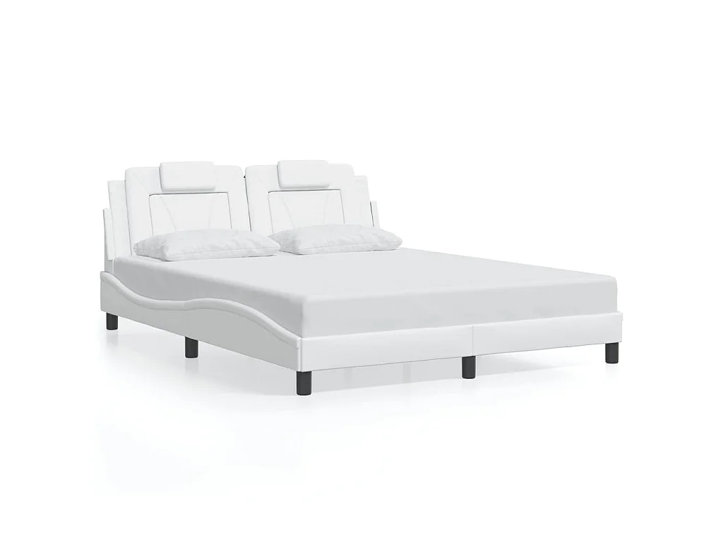 Bedframe "Viana" met LED zonder matras wit 160x200 cm