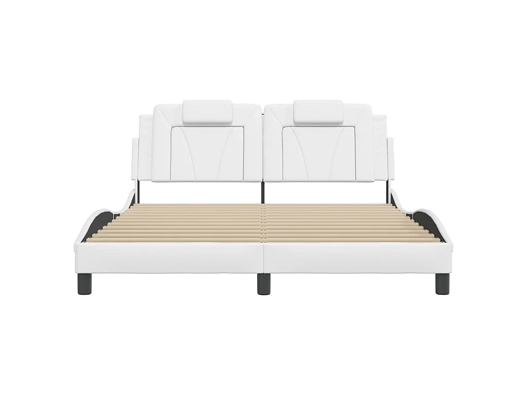 Bedframe "Viana" met LED zonder matras wit 160x200 cm