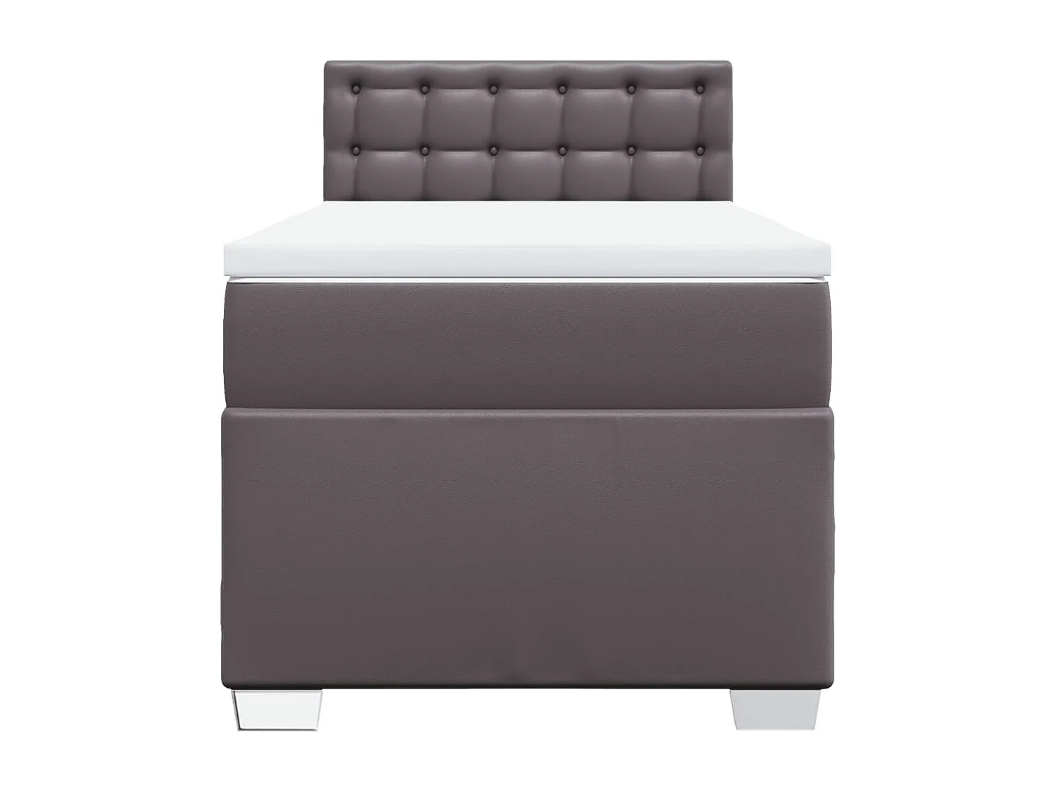 Sommier à lattes de lit avec matelas Gris 80x200 cm Similicuir