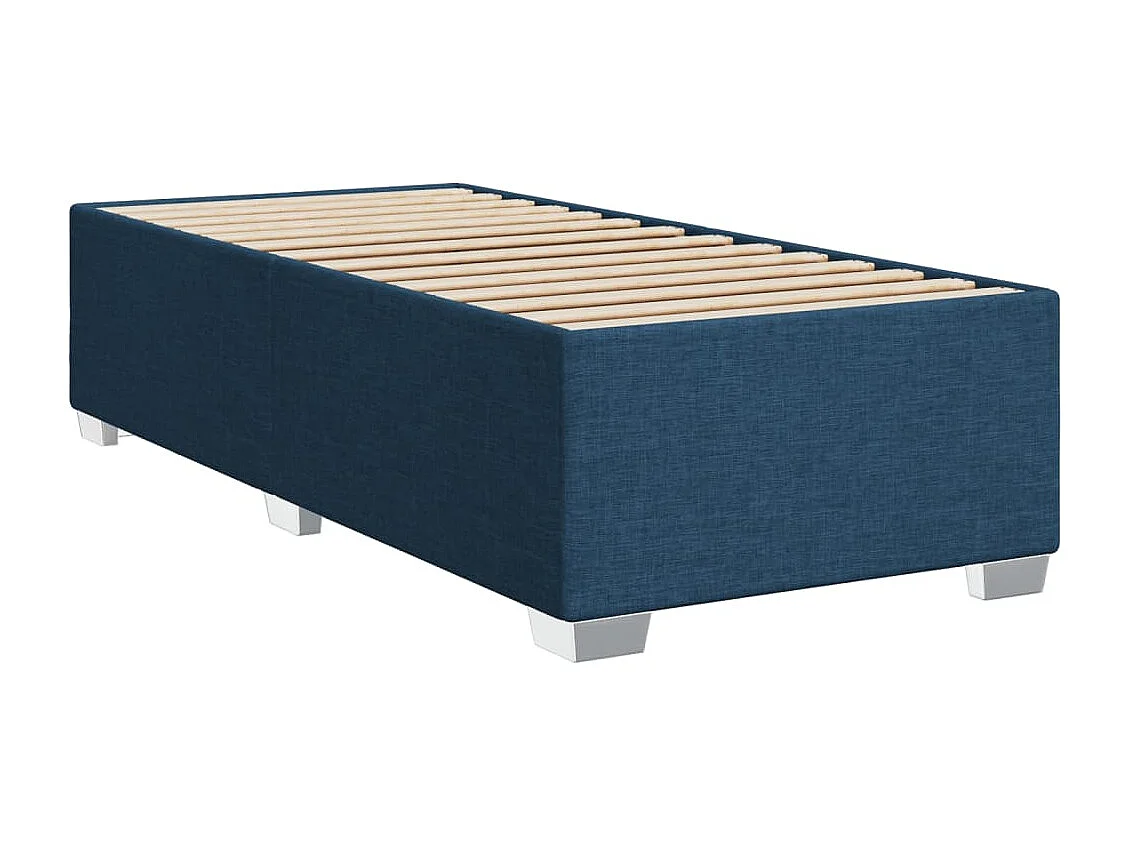 Boxspringbett mit Matratze Blau 100x200 cm Stoff