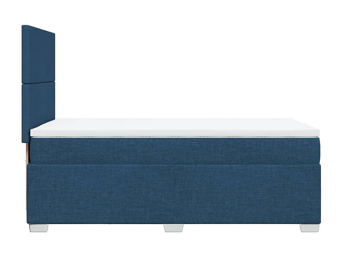 Boxspringbett mit Matratze Blau 100x200 cm Stoff