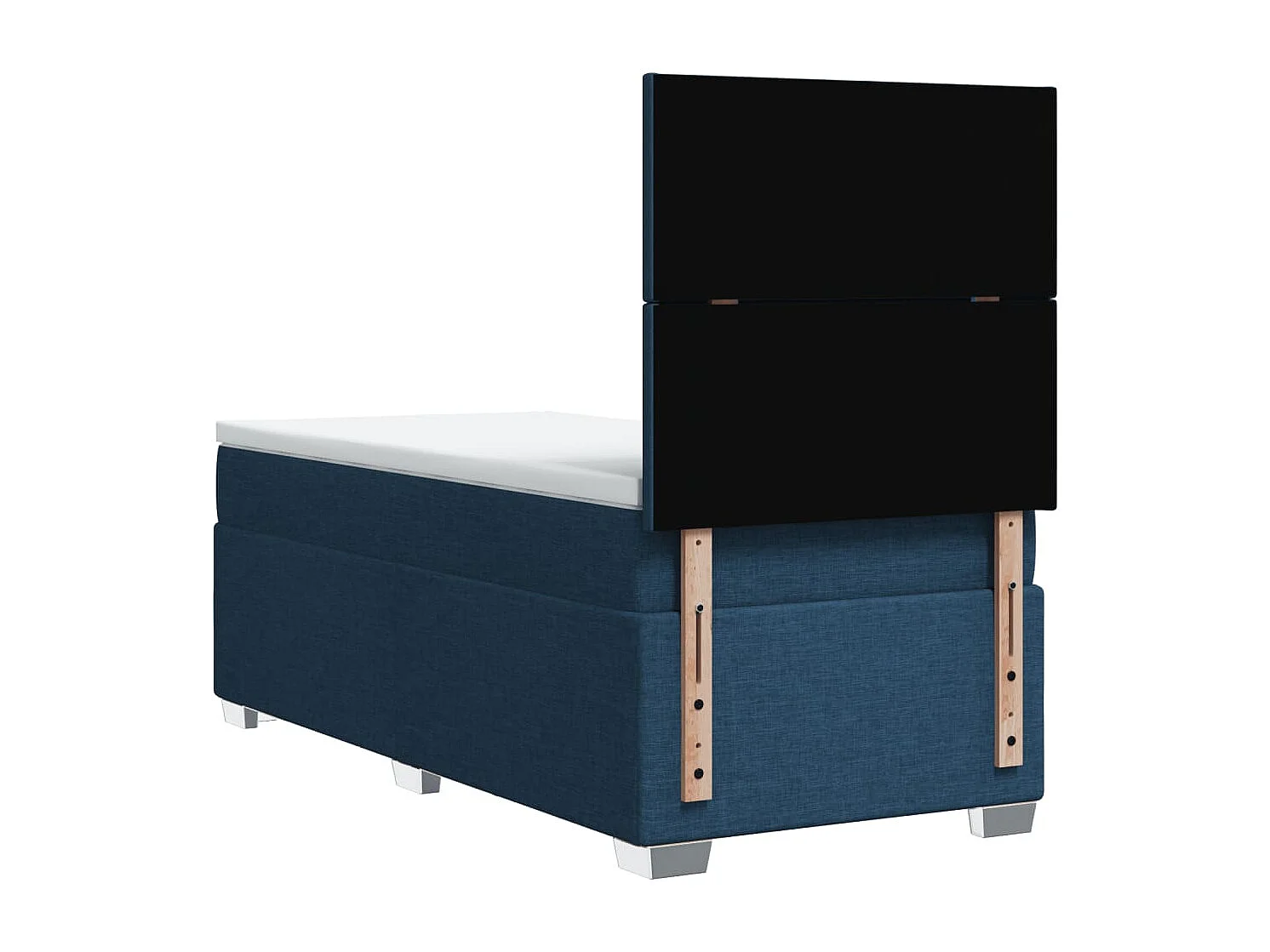 Boxspringbett mit Matratze Blau 100x200 cm Stoff