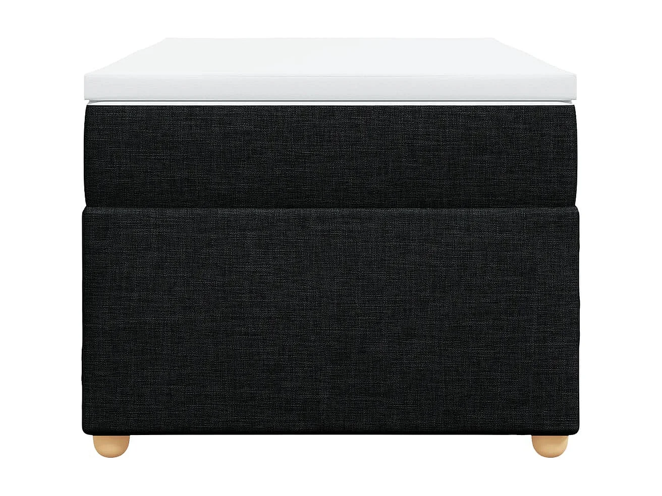 Sommier à lattes de lit avec matelas Noir 90x200 cm Tissu