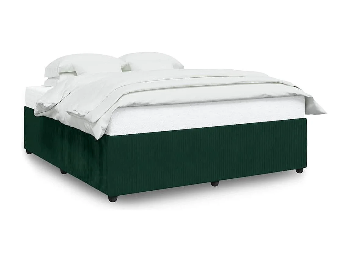 Giroletto senza Materasso Verde Scuro 180x200 cm in Velluto