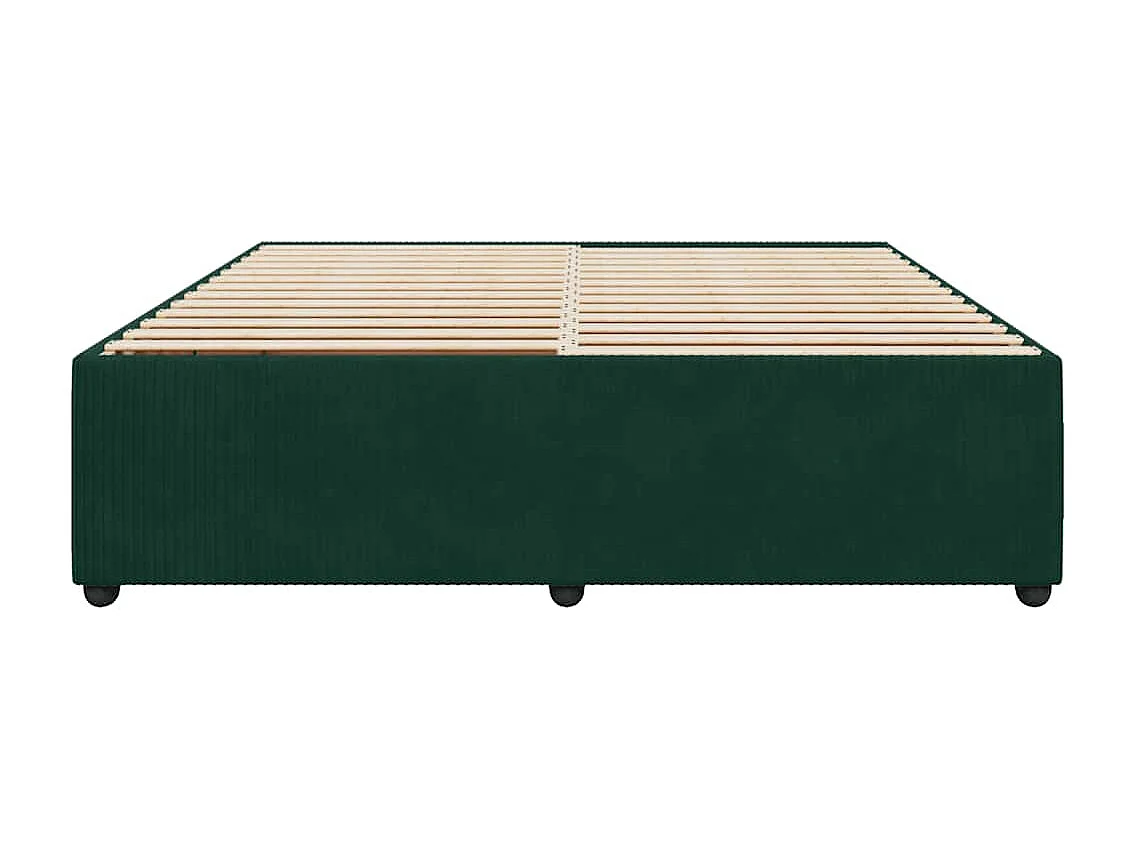 Giroletto senza Materasso Verde Scuro 180x200 cm in Velluto