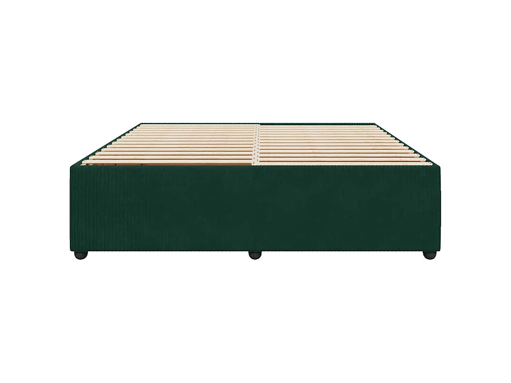 Bettgestell ohne Matratze Dunkelgrün 180x200 cm Samt