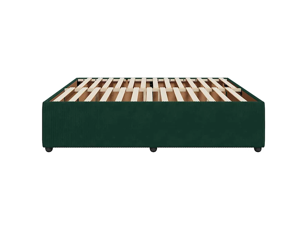 Bettgestell ohne Matratze Dunkelgrün 180x200 cm Samt