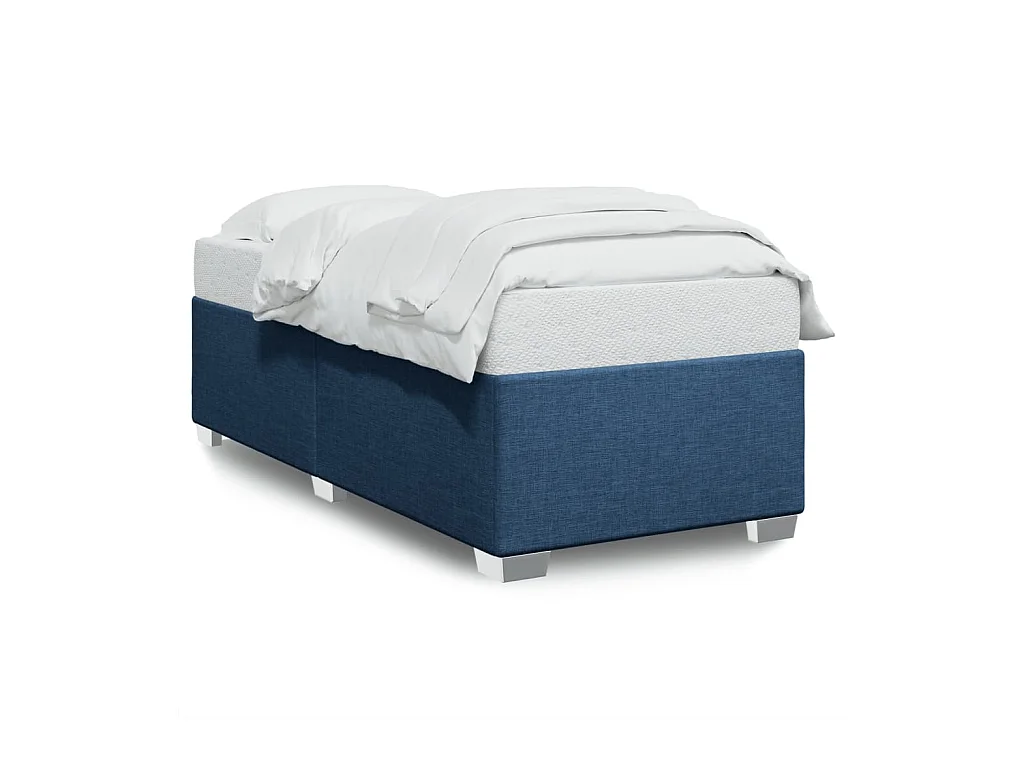 Bedframe zonder matras 90x190 cm stof blauw