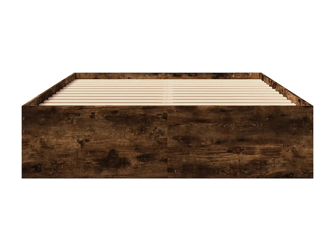 Cadre de lit sans matelas chêne fumé 120x190 cm bois ingénierie
