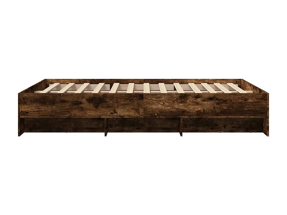 Cadre de lit sans matelas chêne fumé 120x190 cm bois ingénierie