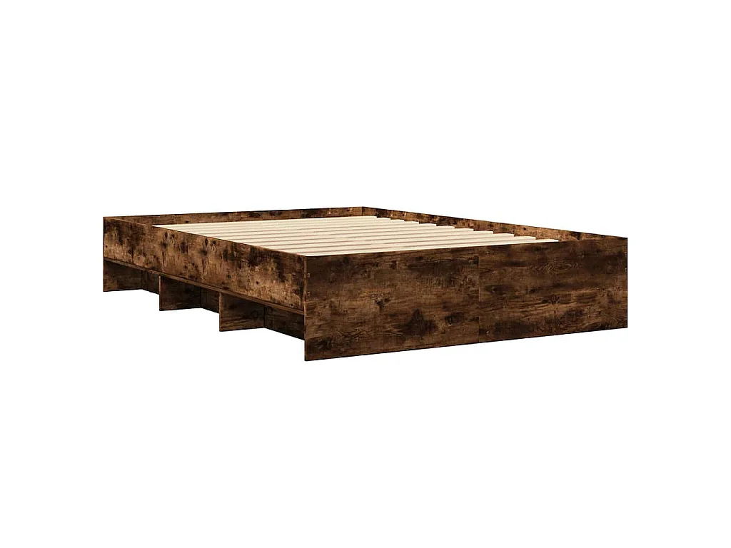 Bedframe zonder matras hout gerookt eikenkleurig 120x190 cm