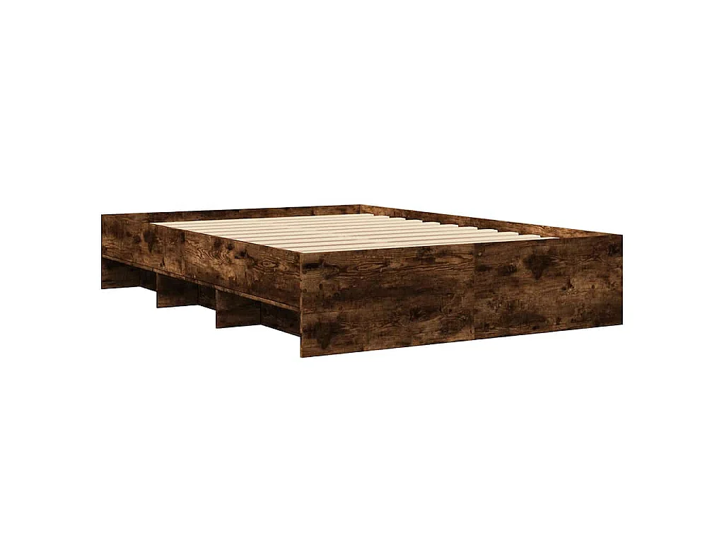 Bedframe zonder matras hout gerookt eikenkleurig 120x190 cm