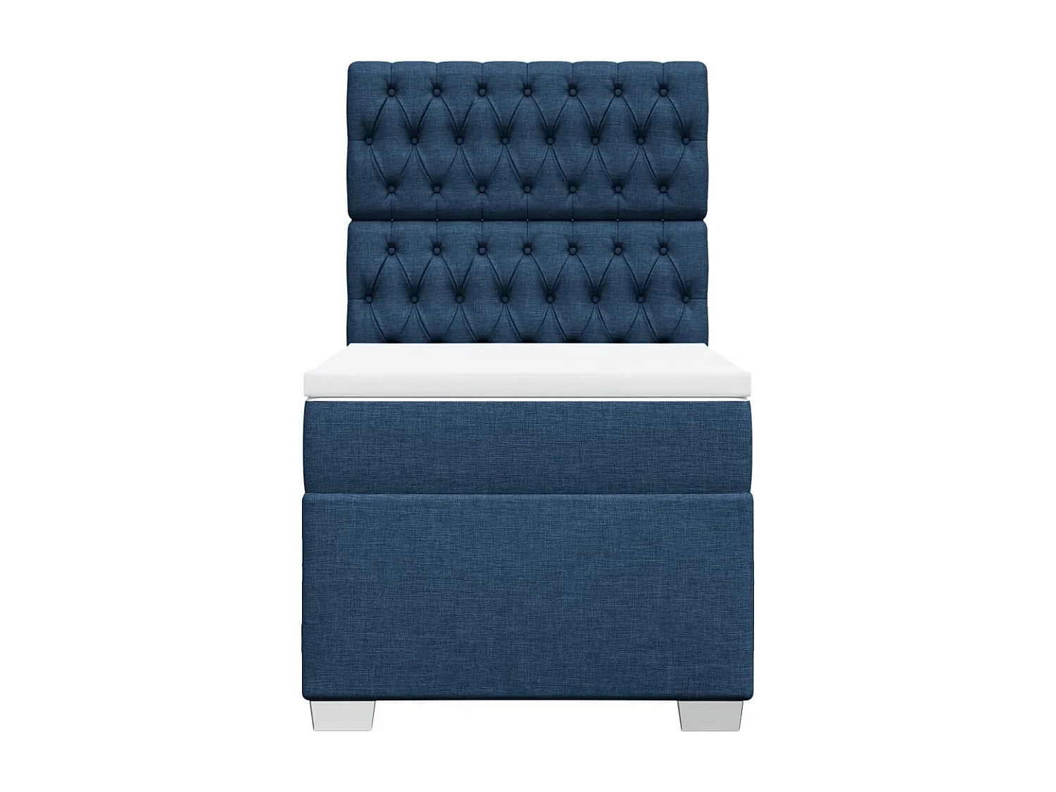Boxspringbett mit Matratze Blau 90x190 cm Stoff