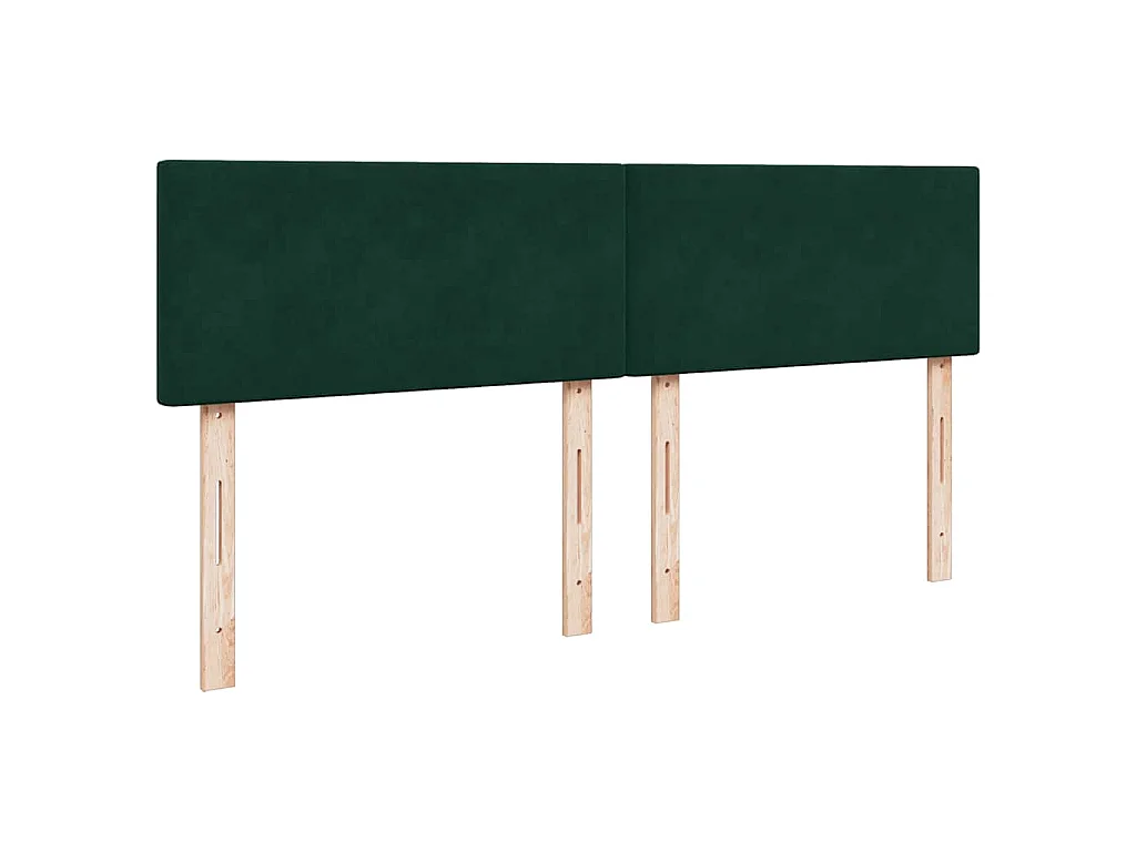 Cama box spring con colchón terciopelo verde oscuro 200x200 cm