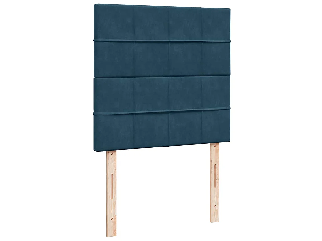 Boxspringbett mit Matratze Blau 90x190 cm Samt