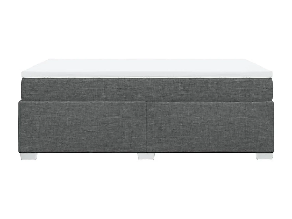 Boxspring met matras stof donkergrijs 120x190 cm