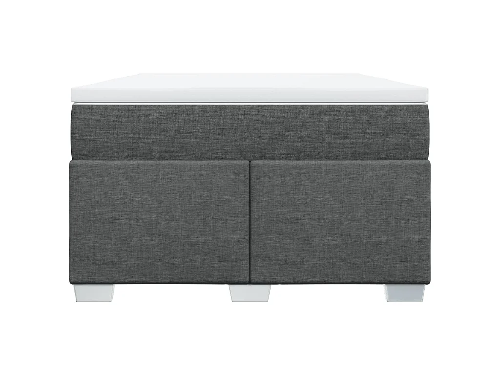 Boxspring met matras stof donkergrijs 120x190 cm