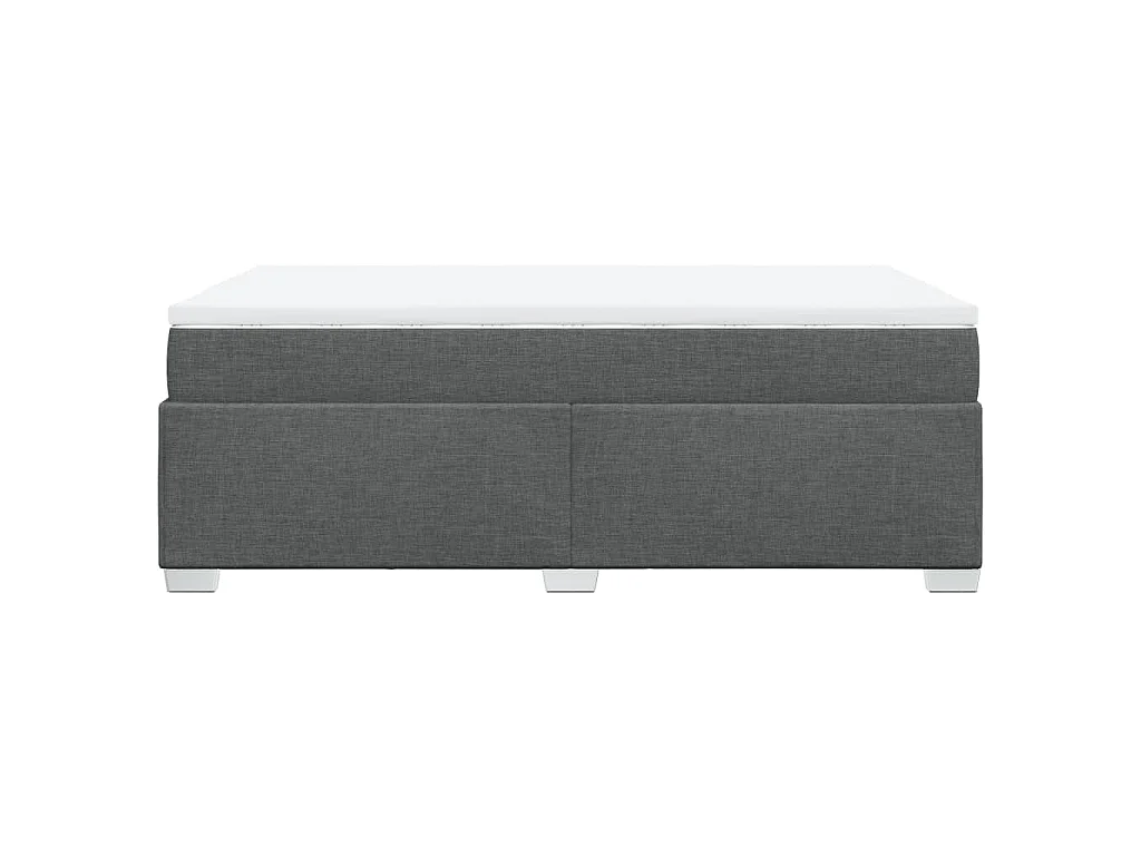 Boxspring met matras stof donkergrijs 120x190 cm