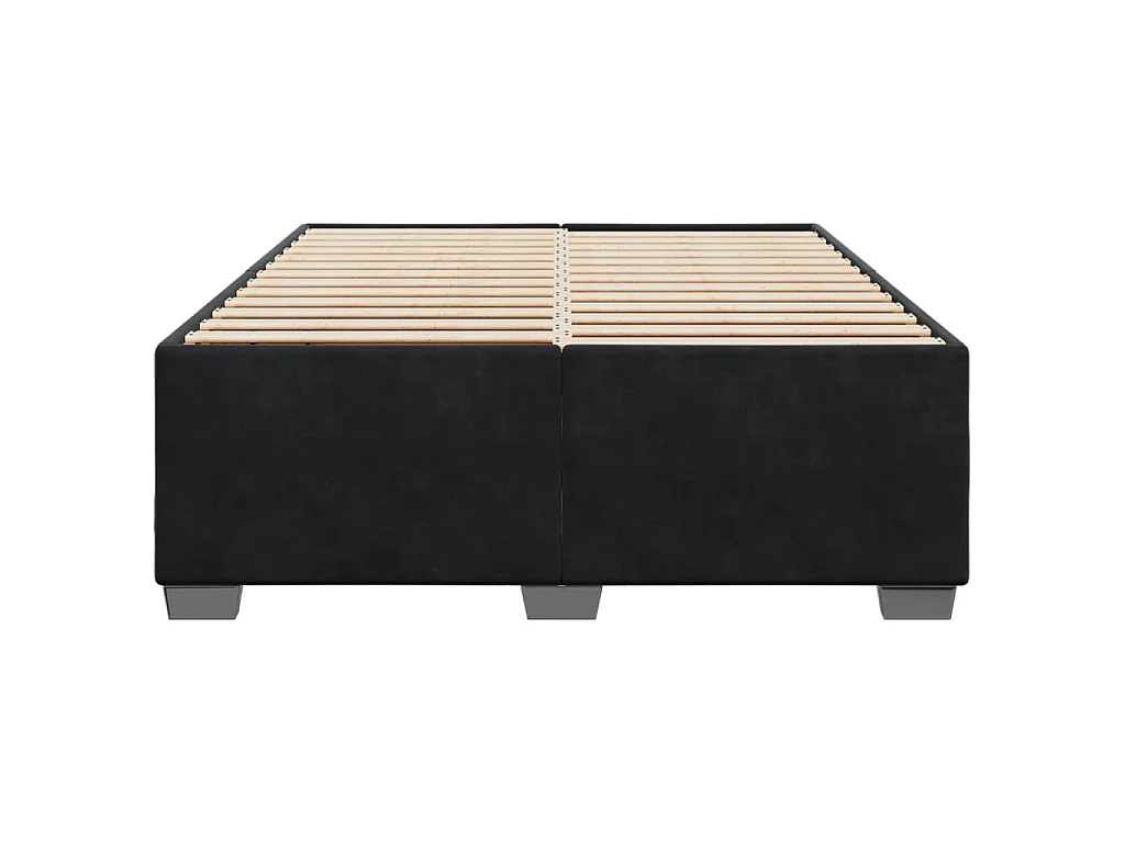 Giroletto senza Materasso Nero 140x190 cm in Velluto