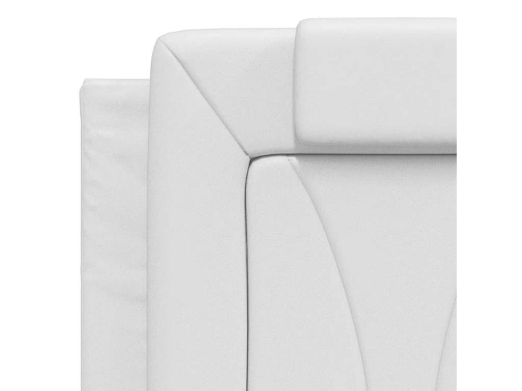 Lit Viana avec matelas blanc 140x200 cm similicuir