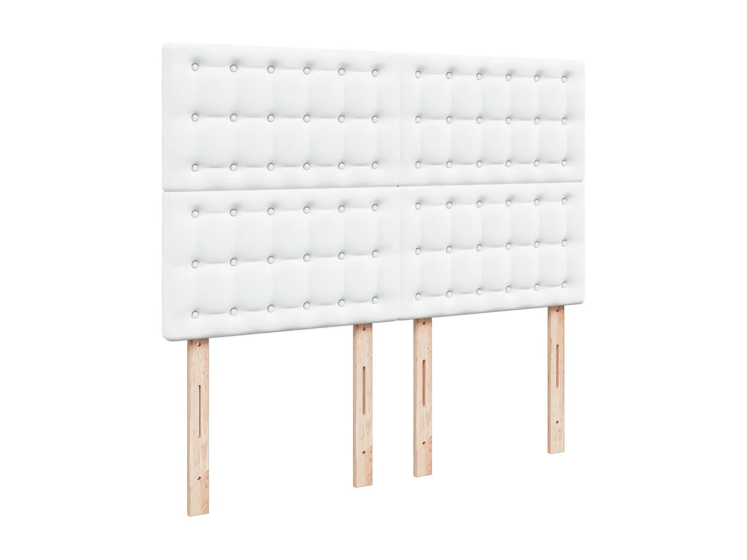 Cama com molas/colchão 140x190 cm couro artificial branco