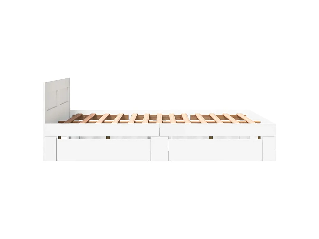 Estrutura de cama c/ cabeceira sem colchão 160x200 cm branco