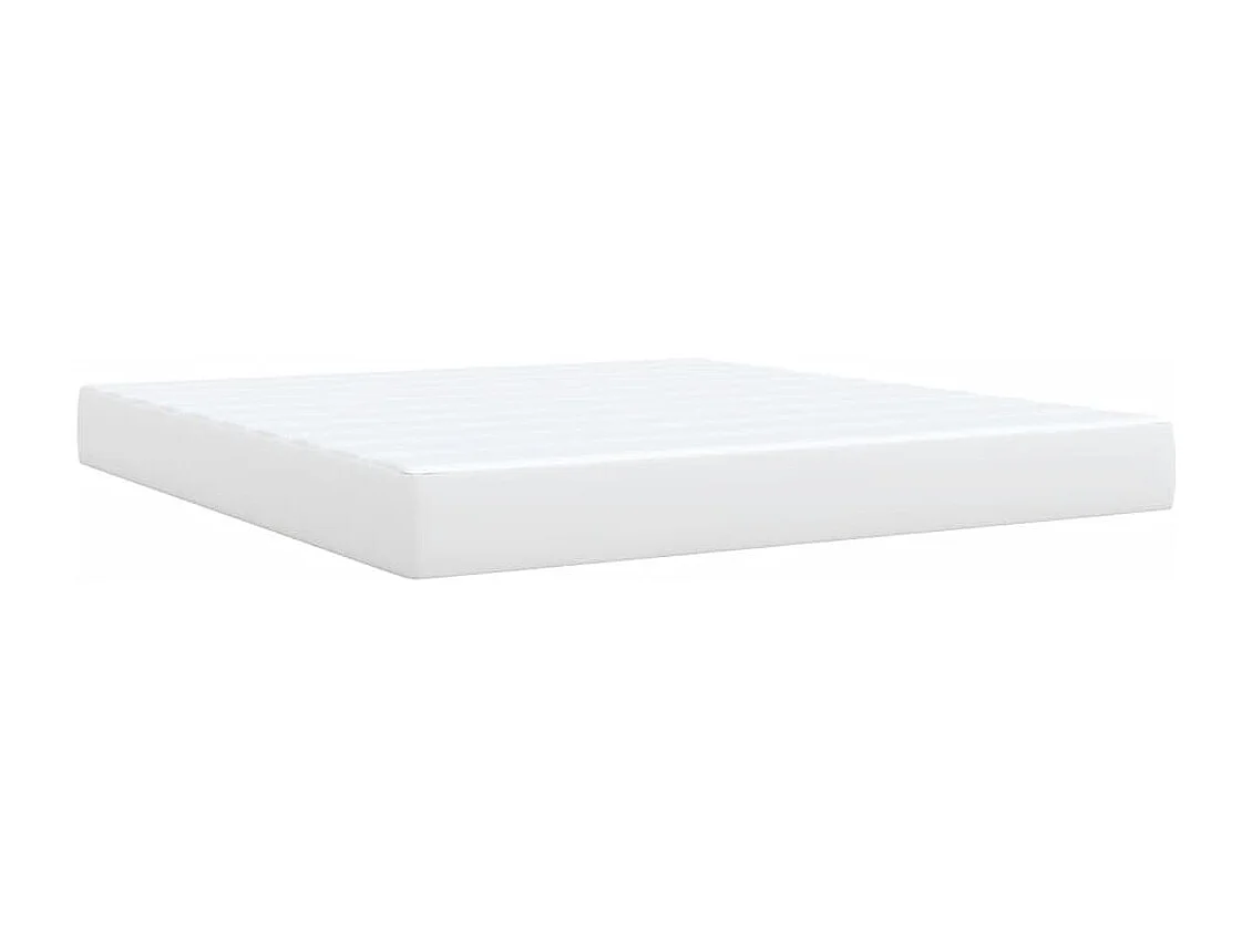 Giroletto a Molle con Materasso Bianco 180x200 cm in Similpelle