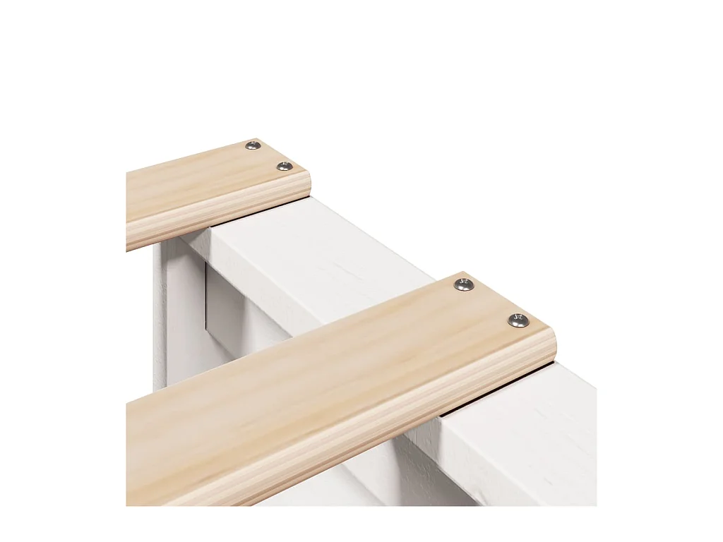 Cadre de lit sans matelas blanc 90x190 cm bois de pin massif