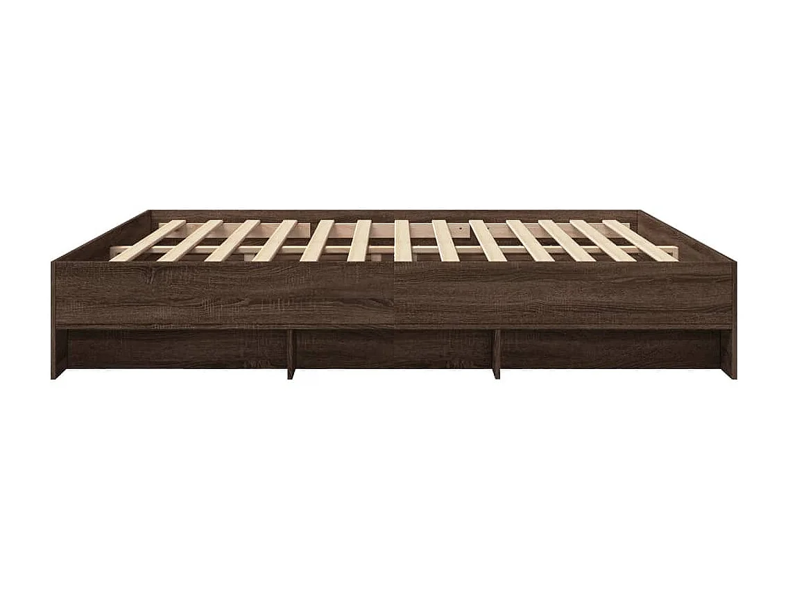 Cadre de lit sans matelas chêne marron 200x200 cm
