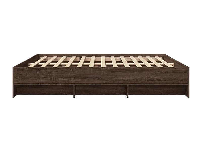 Cadre de lit sans matelas chêne marron 200x200 cm