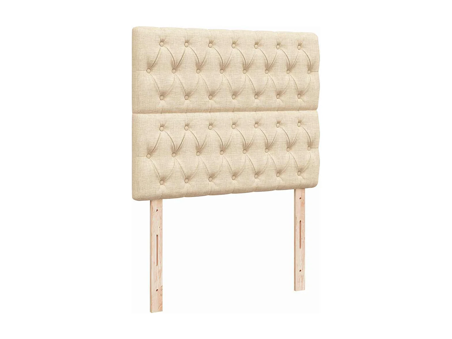 Boxspring met matras en LED stof crèmekleurig 120x190 cm