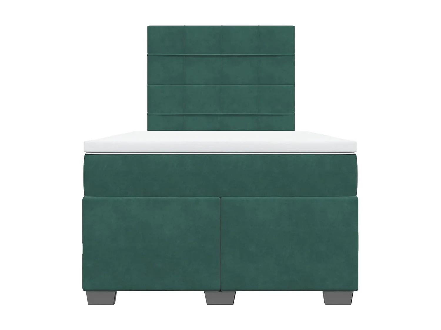 Boxspring met matras fluweel donkergroen 120x190 cm