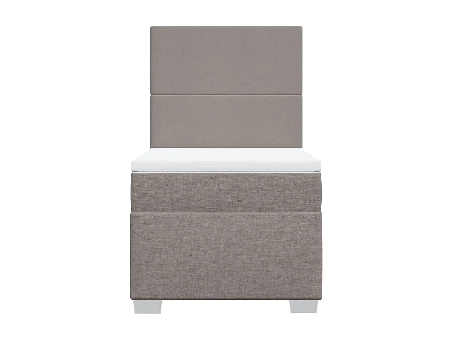 Boxspring met matras stof taupe 90x190 cm