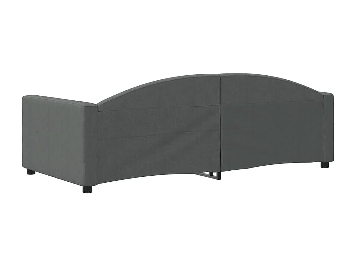 Slaapbank 90x190 cm stof donkergrijs