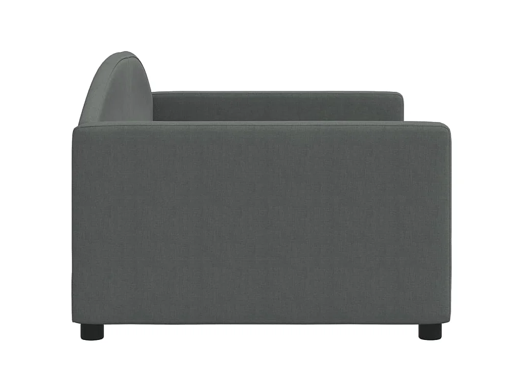 Slaapbank 90x190 cm stof donkergrijs