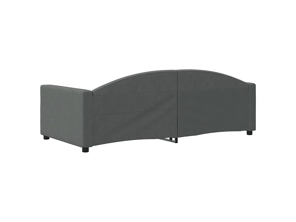 Slaapbank 90x190 cm stof donkergrijs