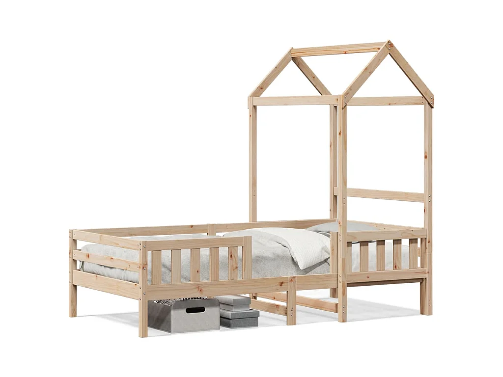 Cadre de lit avec toit sans matelas 75x190 cm