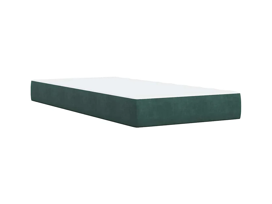 Sommier à lattes de lit et matelas Vert foncé 80x200 cm Velours