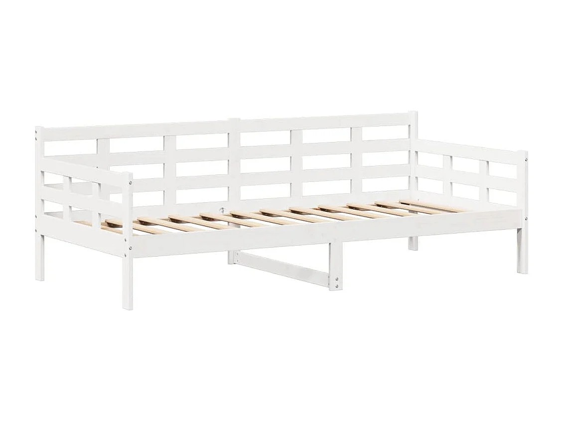 Lit de jour avec toit sans matelas blanc 90x190 cm bois massif