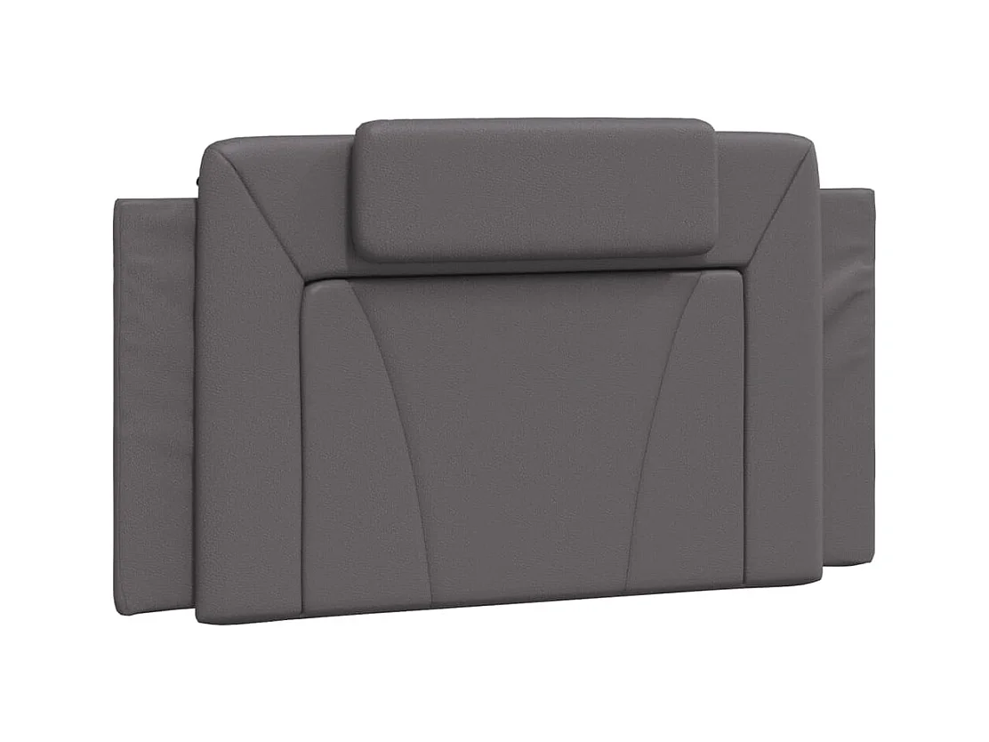 Lit Viana avec matelas gris 100x200 cm similicuir