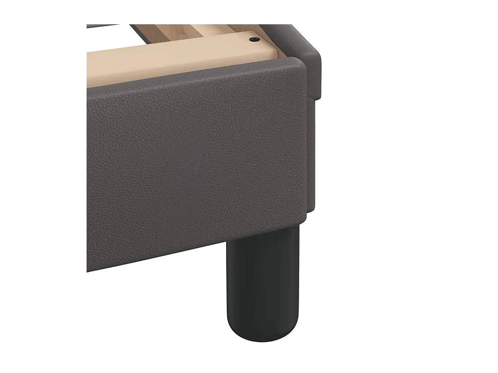 Lit Viana avec matelas gris 100x200 cm similicuir