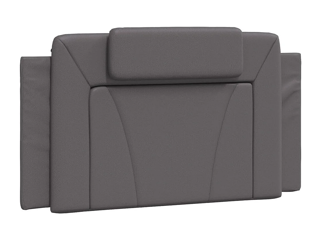 Lit Viana avec matelas gris 100x200 cm similicuir