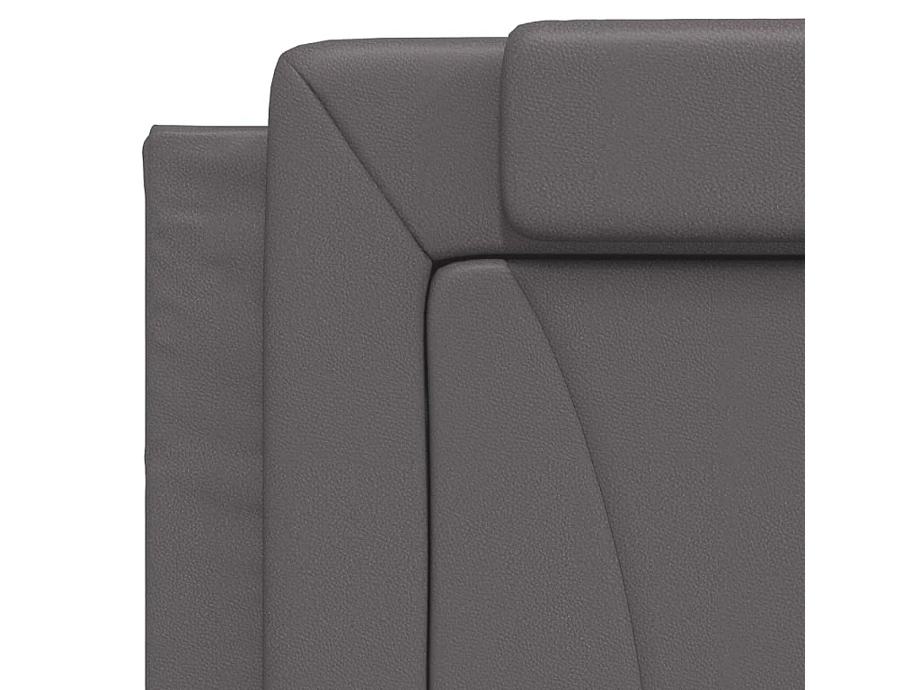 Lit Viana avec matelas gris 100x200 cm similicuir