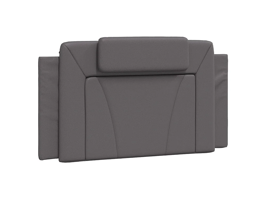 Bed "Viana" met matras kunstleer grijs 100x200 cm