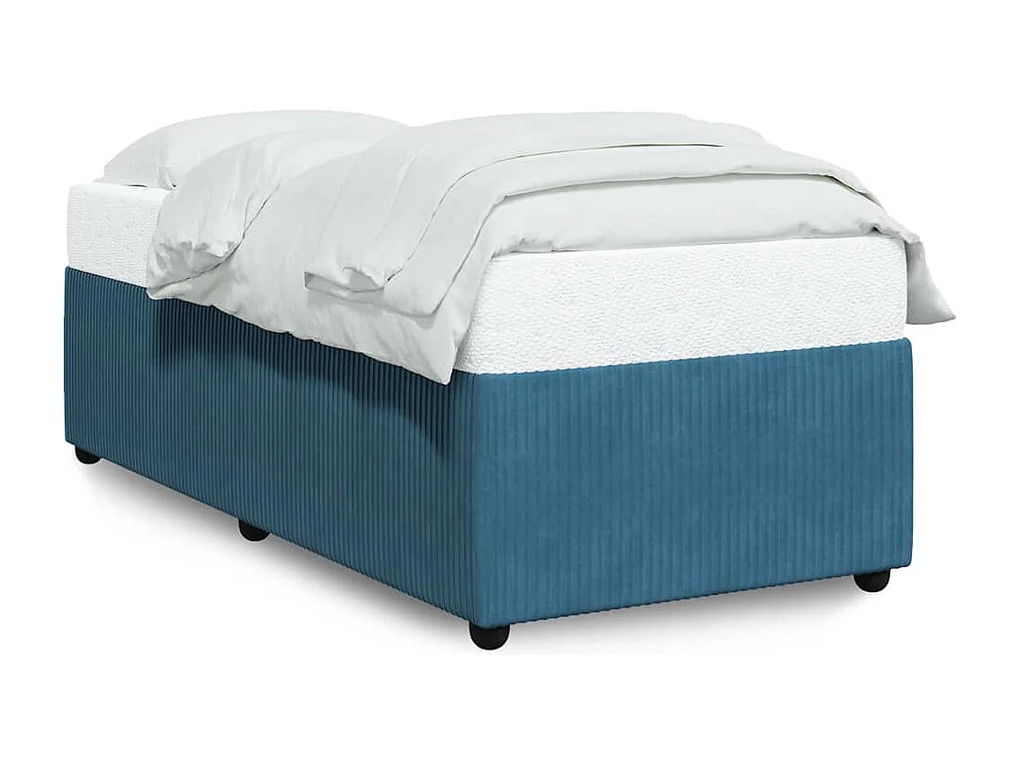 Estrutura de cama 80x200 cm veludo azul